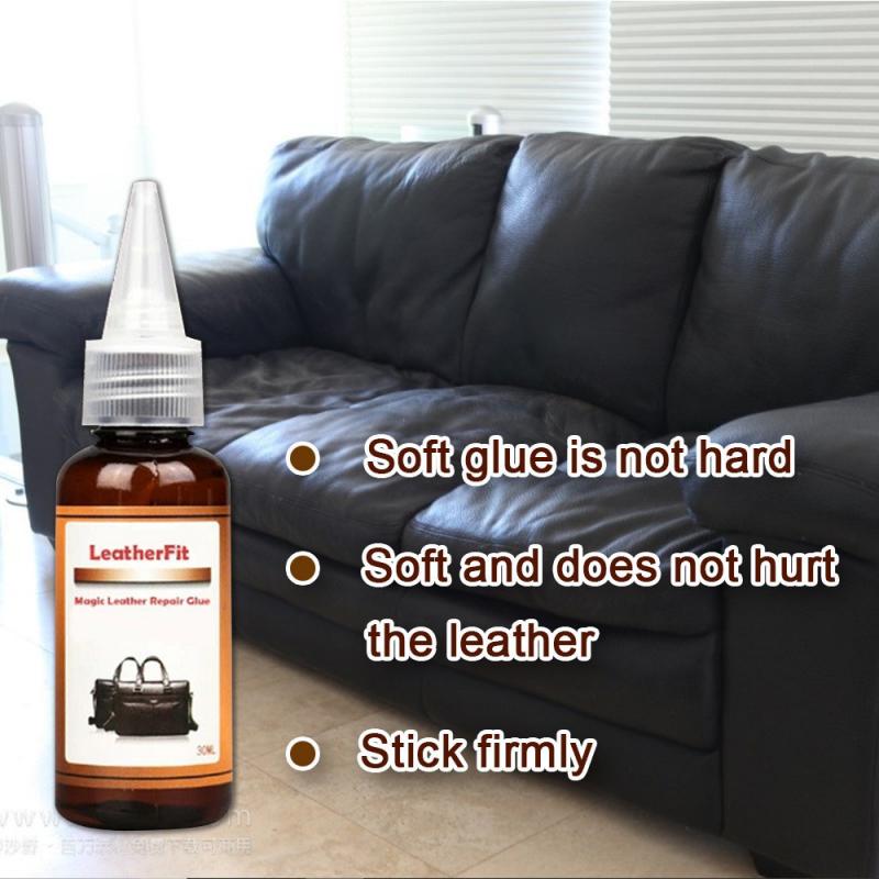 Crema de reparación de cuero para asiento de coche, líquido de cuero pegamento adhesivo resistente al agua, secado instantáneo, 30ml, 1 Uds.