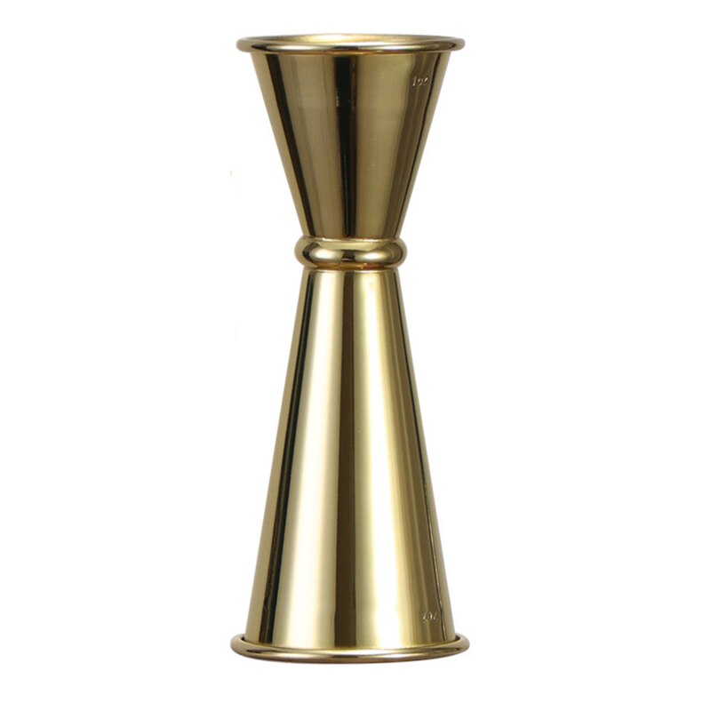 Cocktail Scale Cup Ounce Cup Bar Accessories Stainless Steel Kitchen Double Head Measuring Cup Bartending Measure Jigger for Bar: Gold plating 30 60ml