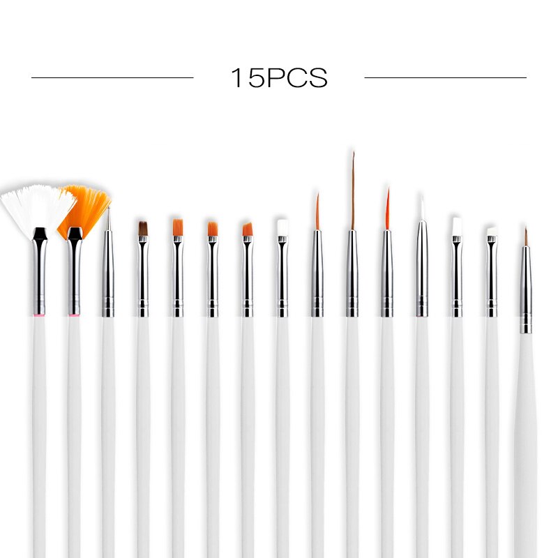 ROSALIND Nail Brush 20Pcs/Set Nail Brushes Set Dotting Painting Drawing Nail Art Tools Polish Brush Pen nails manicure: N5025