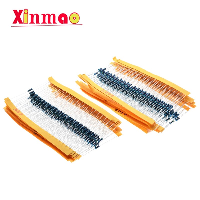 1 verpakking 300 stuks 10 -1m ohm 1/4w weerstand 1%  metaalfilmweerstanden weerstand assortiment kit set 30 soorten elk 10 stuks