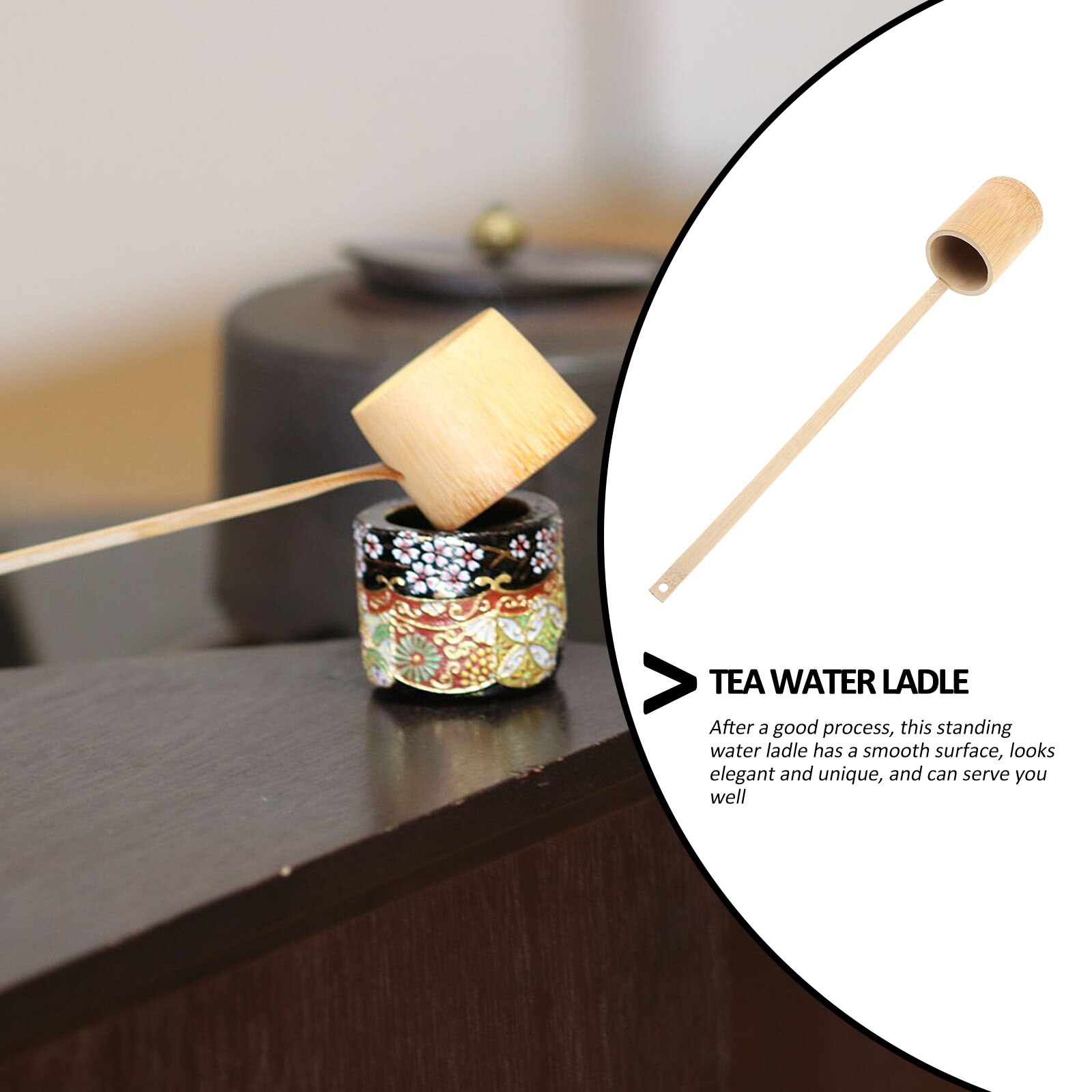 Long Handled Standing Water Ladle Tea Ceremony Water Scoop Home Water Ladle