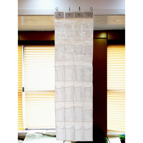 12/24 Pockets Hanging Shoe Storage Non-woven fabric Behind Door Shoe Rack Space Save Shoes Holder Organizer