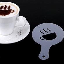 16Pcs Koffie Stencils Hollow Printing Tools Melk Cake Cupcake Template Mold Bakken Decor Latte Stencil Zeef Gereedschap