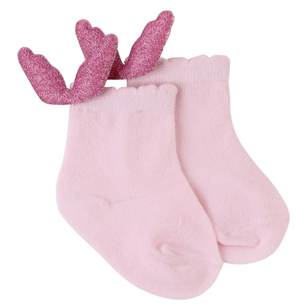 Baby Sokken Vloer Antislip Katoen Cartoon Pop Sokken Met Wing Pasgeborenen Baby Meisjes Jongens Zachte Leuke Kind Sokken zuigelingen: Pink / M