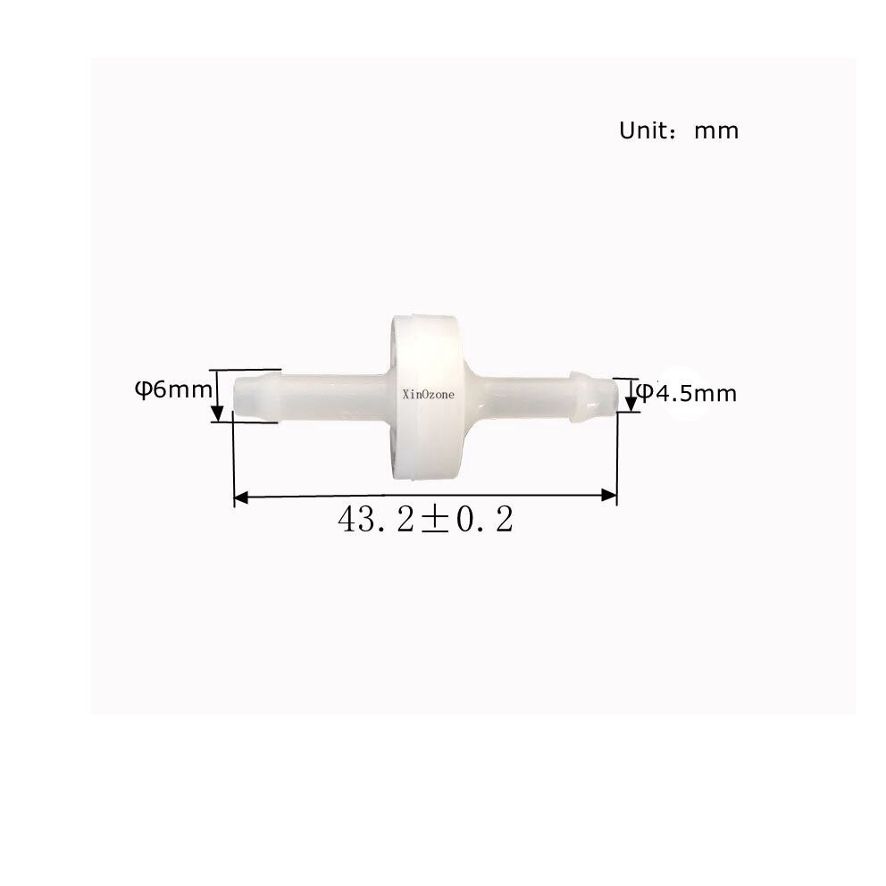 3/16" Plastic Check Valve 10PCS Ozone Valve Non Return Diaphragm PVDF Ozone Valve Prevent Back Flow