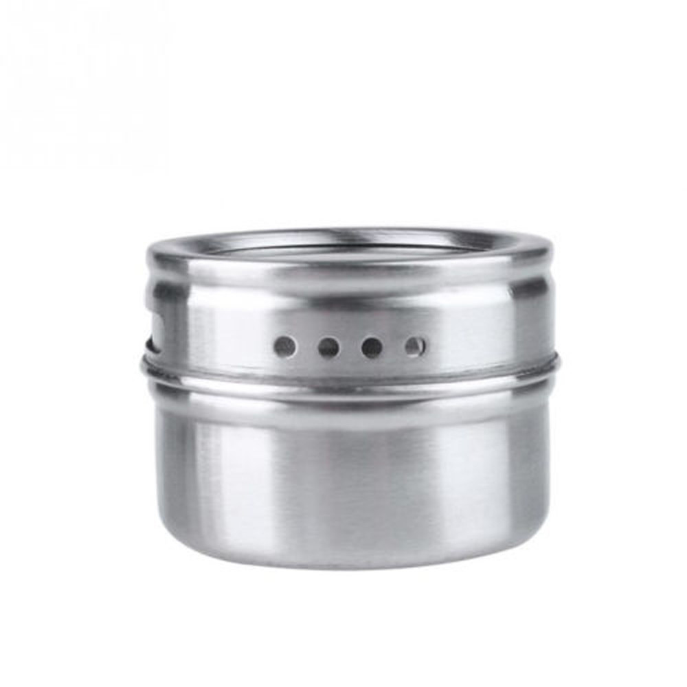 Stainless Steel Spice Storage Jar Tins Container With Rack Holder Seasoning jar Pepper Bottle Stainless Steel Seasoning Bottle
