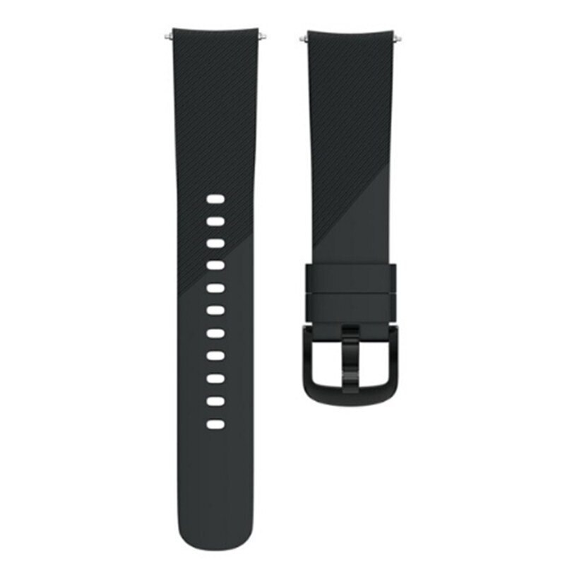 Correa de silicona para reloj Samsung galaxy watch active 2 gear S2, accesorio deportivo de 20mm, 42mm: Black / size S