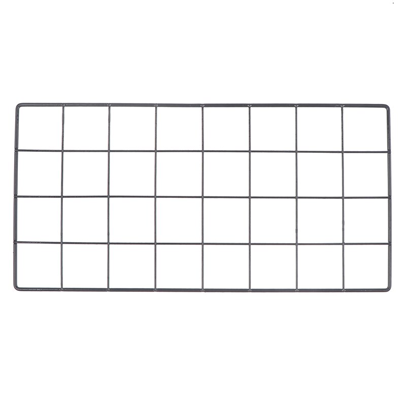 Modernt hem väggdekoration järn galler nordisk konst fotovisningsram fest metallhylla mesh vykort diy rack 40* cm  x 20cm: Svart