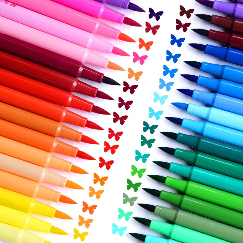 M &amp; G-rotuladores de acuarela de 12/24/36/48 colores, marcadores de arte, suministros de pintura, Juego de dibujo, papelería de pintura