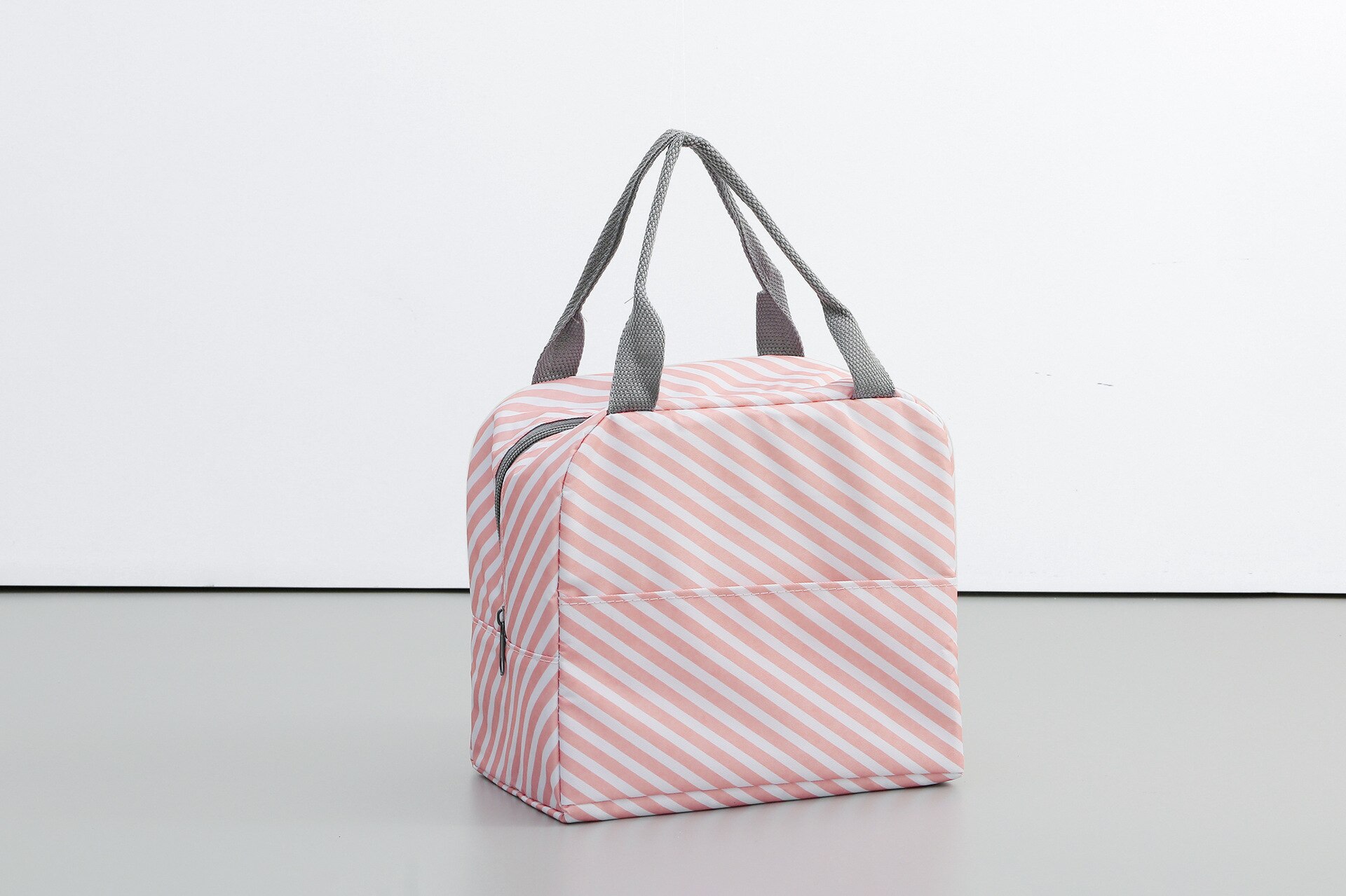 Funktionellt mönster kylare lunchbox bärbar isolerad duk lunchpåse termisk mat picknick lunchpåsar för kvinnor barn: Rosa