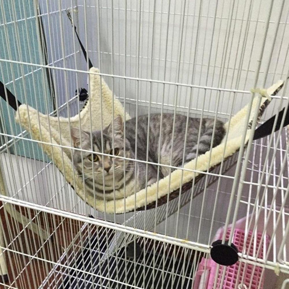 Gato hamaca de mascota suministros saco de dormir de gato transpirable jaula de doble cara disponibles manta de cama para gatos