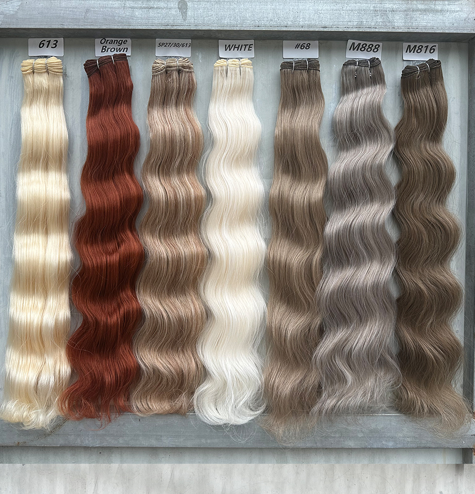 Brun chocolat 6 # Tissage en lot synthétique Body Wave en Fiber résistante à la chaleur, Extensions de cheveux doux, Bio naturel, semblable à l'humain