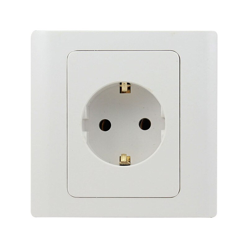 Wall Socket Outlet 86 Type Germany Standard Wall Charger Adapter White PC Panel Kitchen Plug Sockets 16A EU Plug