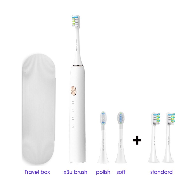 SOOCAS X3U – brosse à dents électrique ultrasonique, mise à niveau automatique, charge rapide, brosse à dents étanche pour adulte
