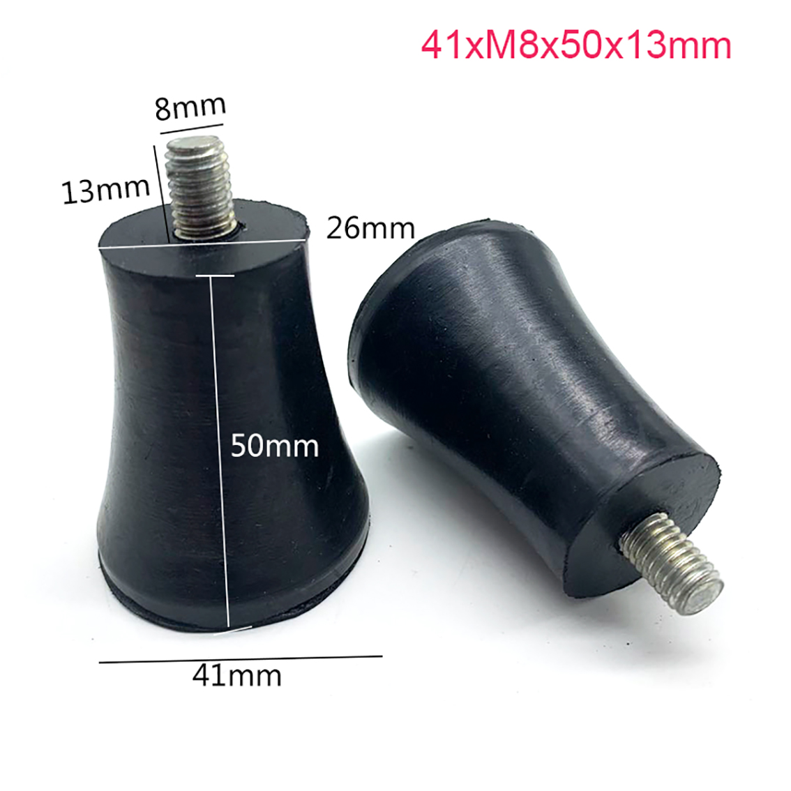 1-10Pcs M6 M8 M10 Black Rubber Adjustable Feet Pad Screw Chairs Furniture Leg Table Leveling Feet Pad Screw Anti-skid