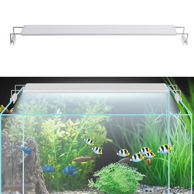 Fish Tank Lamp LED Fish Tank Light Hood Aquarium Led Light Aquarium Lighting with Extendable Brackets for 20-80CM Fish Tank