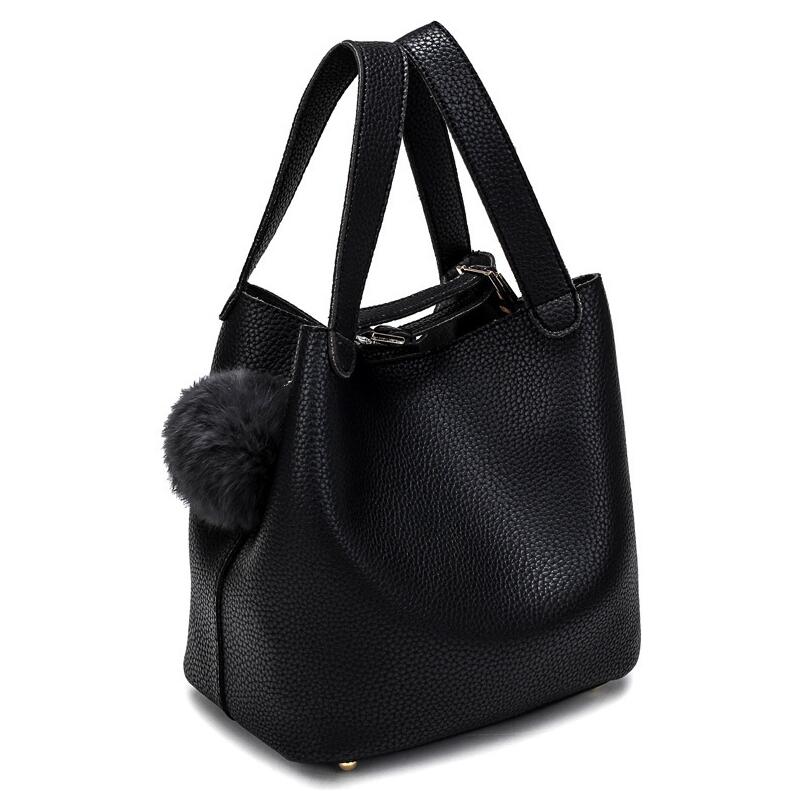 Sacs à main en cuir PU pour femmes, sac à épaule plus grand pour dames, sacoche à bandoulière pour dames: Black