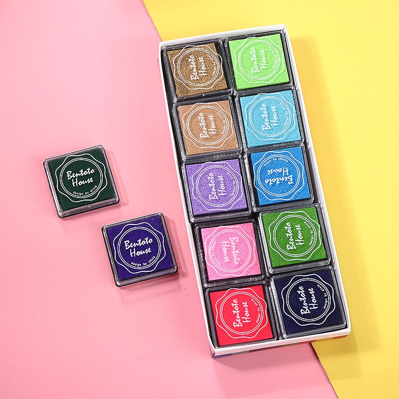 20pcs Colorful Giant Paint Ink Pads Scrapbooking Kids Finger Painting Craft School Supplies For Finger Print Art