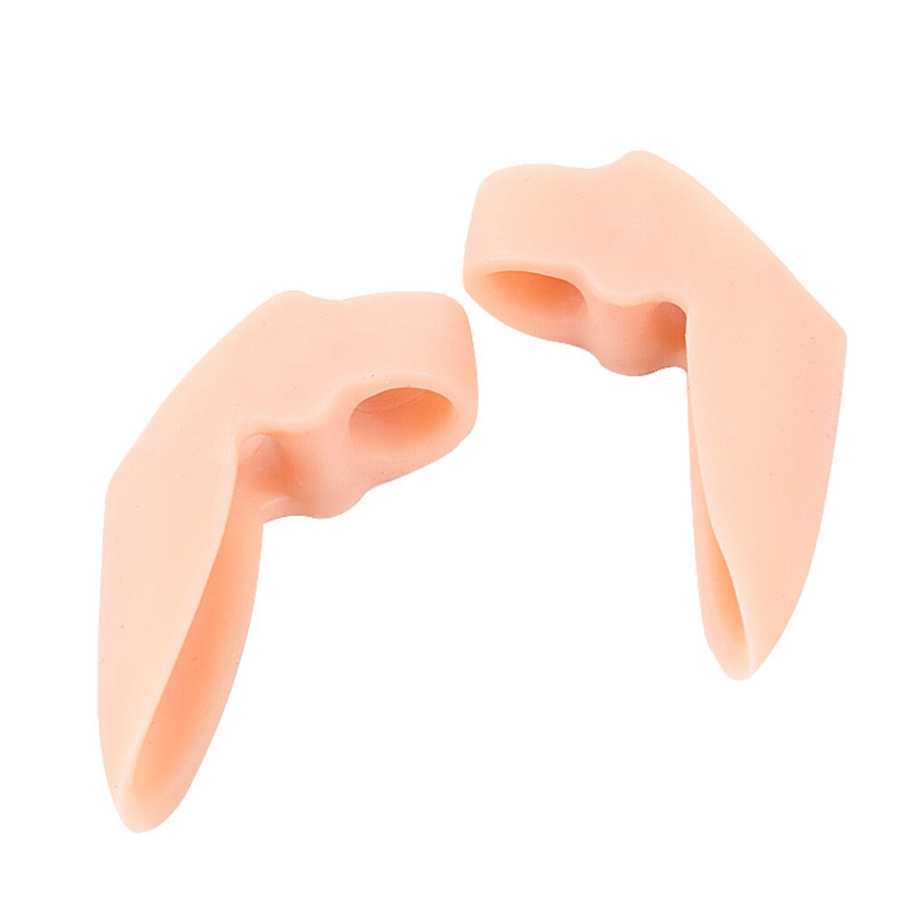 1 par silikone tæer separator knyst knogle ectropion tommelfinger valgus tå separatorer fod hallux knyst justeringsanordninger: Beige