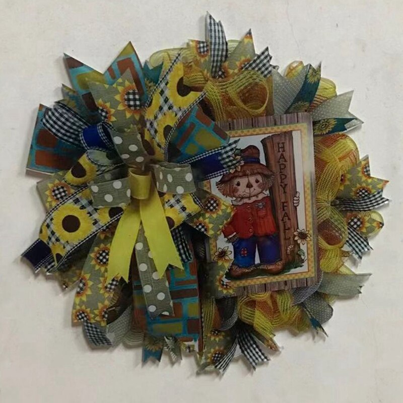 Guirnalda de espantapájaros, decoración de otoño, colgante para el hogar