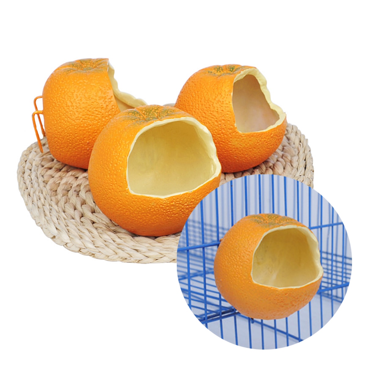 Bird Feeder Bowl Bird Feeder Bowl Orange Shape Small Parrot Food Feeding Hamster Parrot Suitable For Small Pets