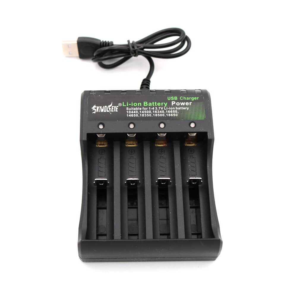 Solar Panel Universal 3.7V Battery Charger DC 5V 10440 18650 14500 26650 16650 Rechargeable Battery Charger Adapter USB Plug