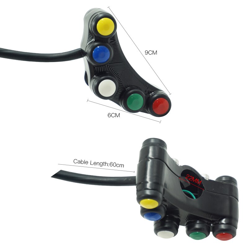 Aluminum 7/8" 22mm Motorcycle Switches Handle... Grandado