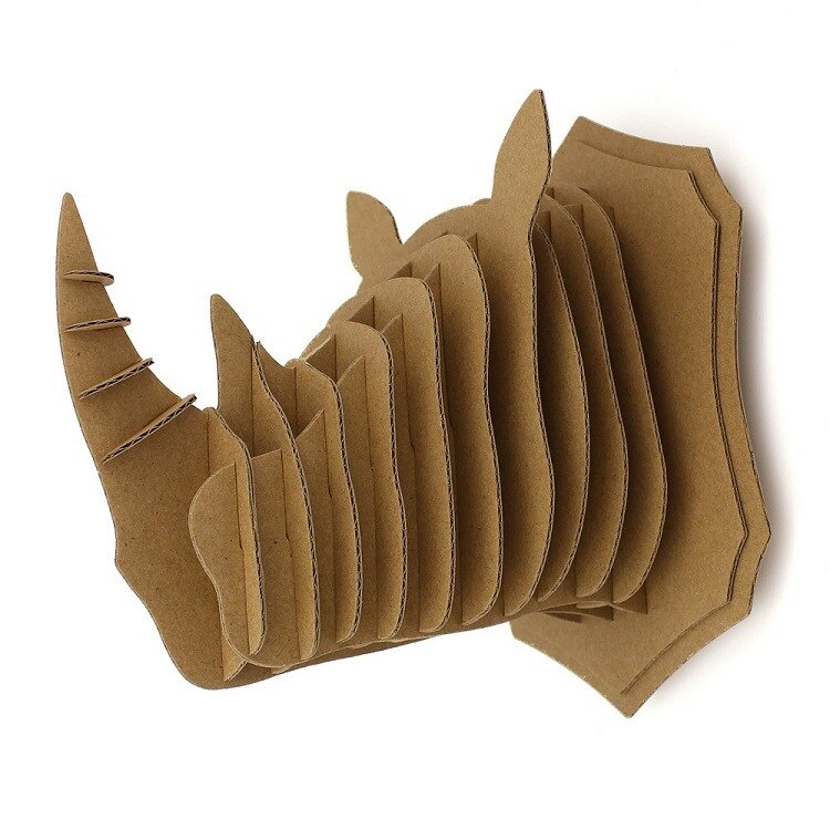 Corrugated paper wall hanging Animal Puzzle wall decoration retro wall Pendant arts and crafts diy kits for kids