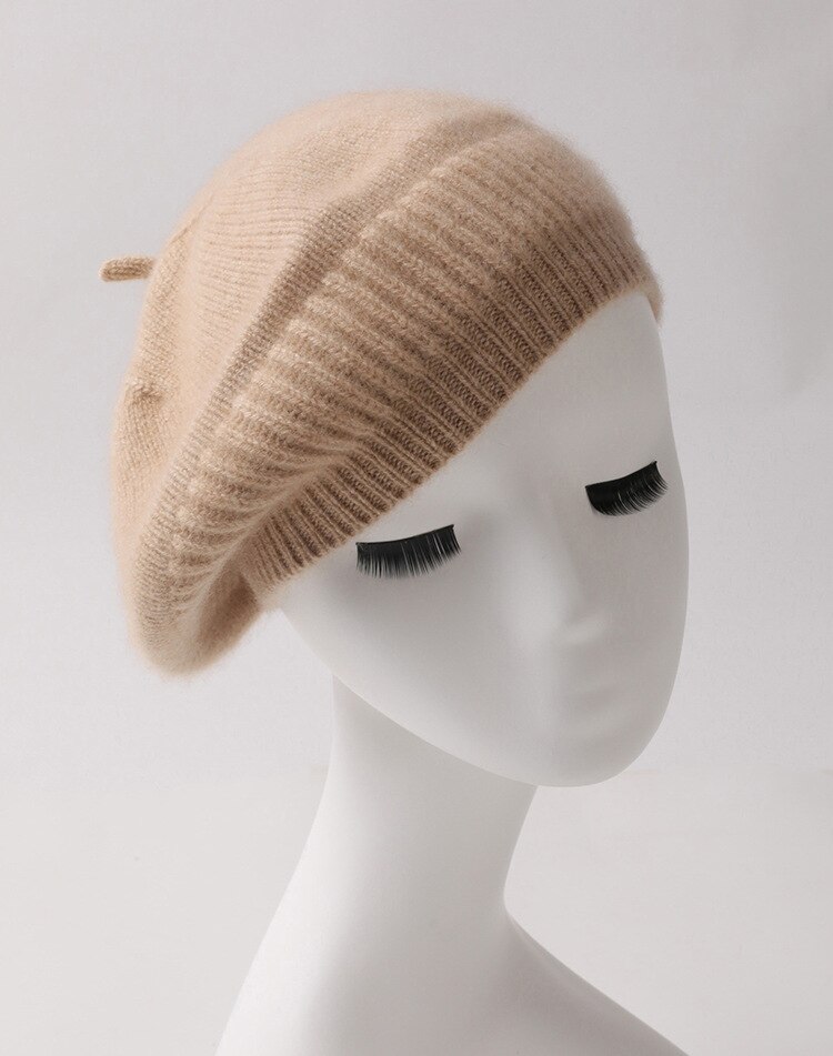 Naizaiga 100% Cashmere Outdoor warm shade cashmere beret warm hat ,SN263