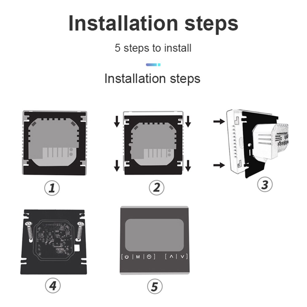 MEIH 85-250V WiFi Smart Thermostat Weekly Programmable Thermostat APP Control Backlight LCD Water Heating Temperature Controller