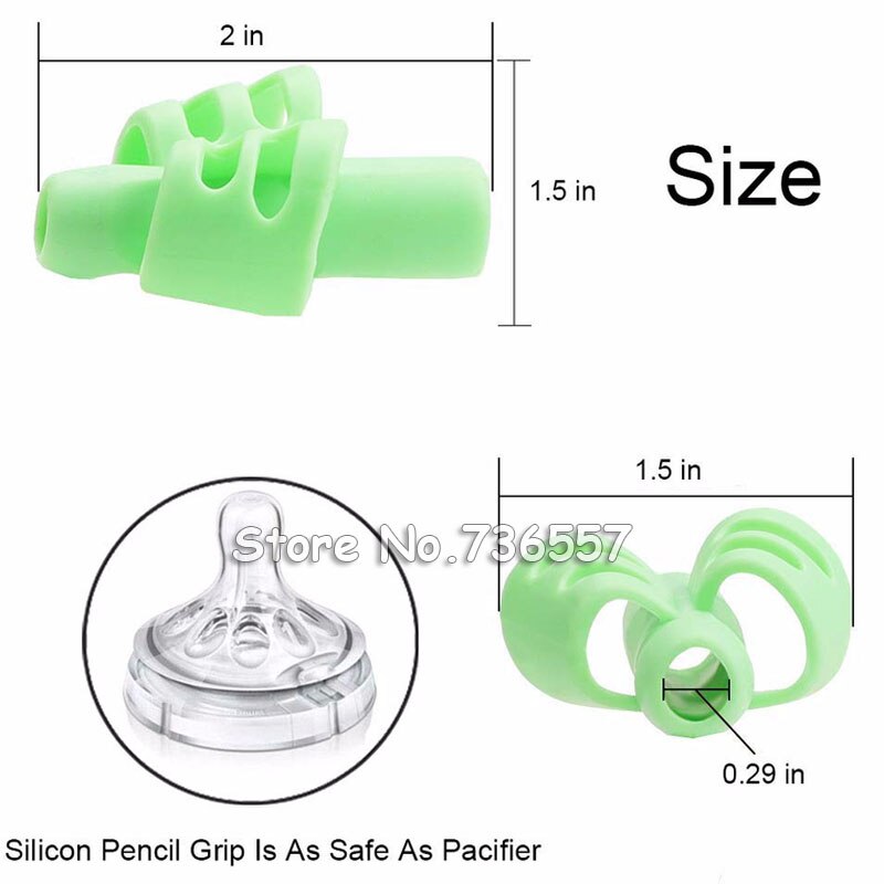 40 pcs Pen grip Handle Double Finger Silicone Pen Holder Student Writing Pen Correction Device Children Stationery