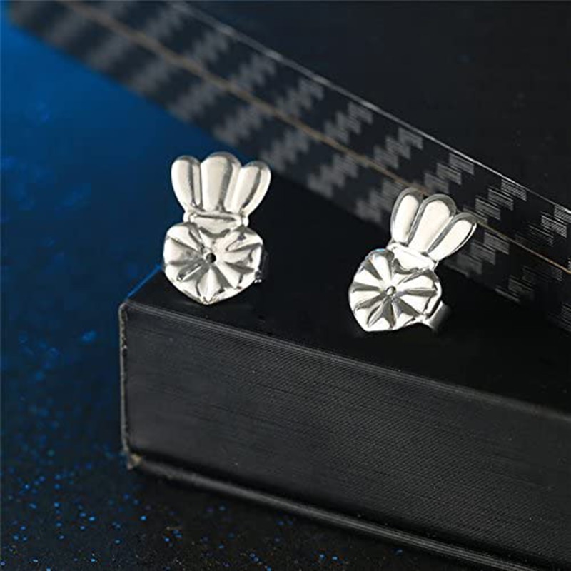 Crown Frosted Stud Earrings Magic Earring Lifters Backs Adjustable Hypoallergenic Post Earrings Ladies Trendy Jewelry for Women