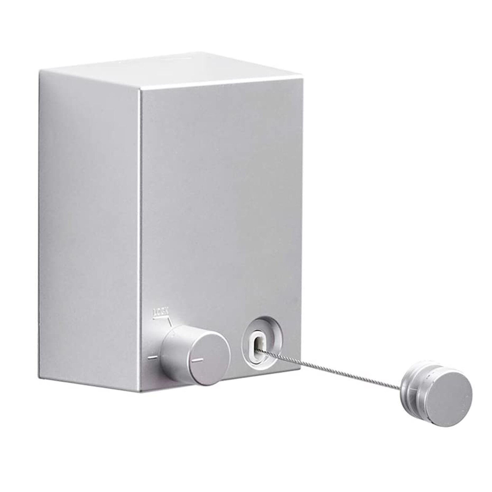 Household Goods Telescopic Clothesline Punch-free Retractable Clothesline 4.2M Retractable Load-Bearing 40 Kg Indoor Adjustable: Silver