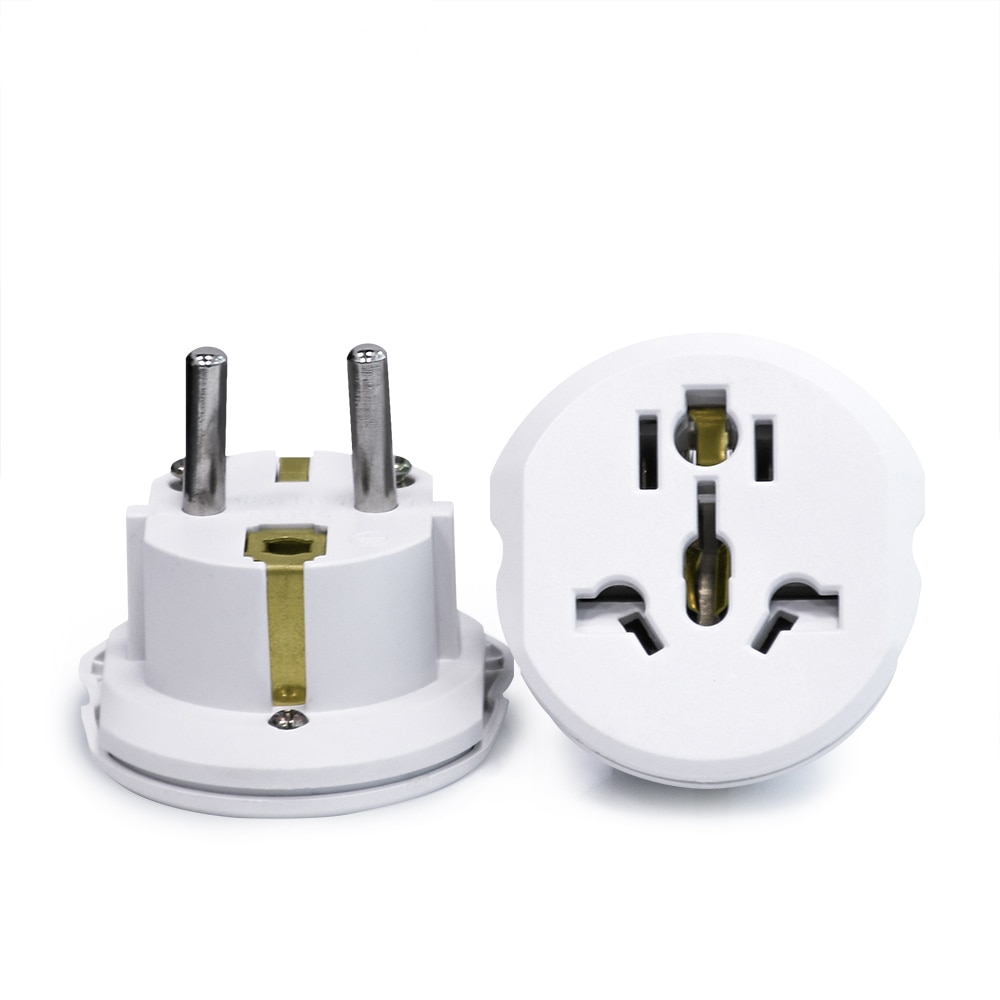AU US UK CN plug to EU wall plug AC 250V travel adapter universal AUKTION 16A converter plug 2 round pin socket