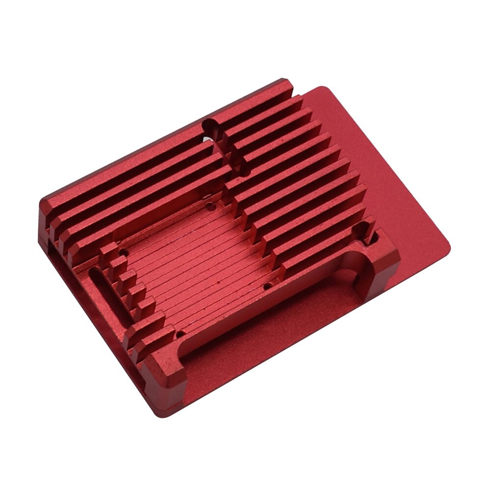 DIY Cooling Box Module Metal Shell Box Aluminum Alloy Raspberry Pi 4B high Aluminum Alloy CNC Shell Ultra-Thin Metal She: Red