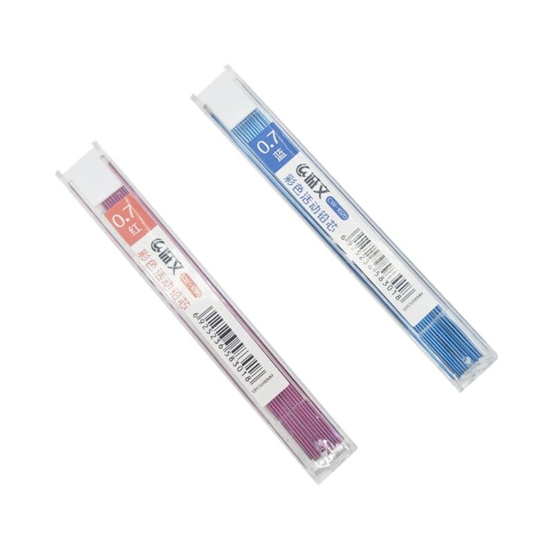 0.7mm Colorful Mechanical Pencil Lead Art Sketch Drawing Color Lead Writes In Black School Office Supplies D08A