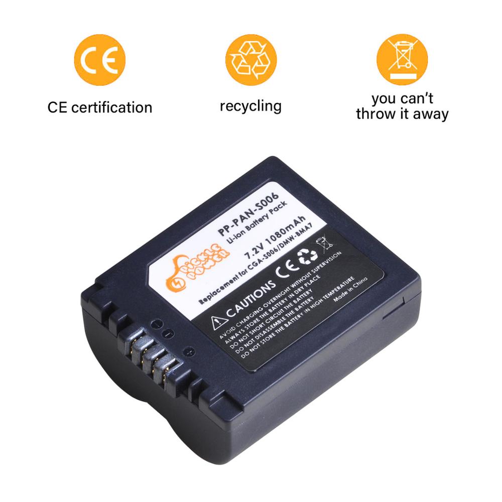 Batterie CGA-S006E et batterie CGA-S006 LCD Kit chargeur USB pour Panasonic Lumix DMC-FZ7 FZ8 FZ18 FZ28 FZ30 FZ35 FZ38 fz50.