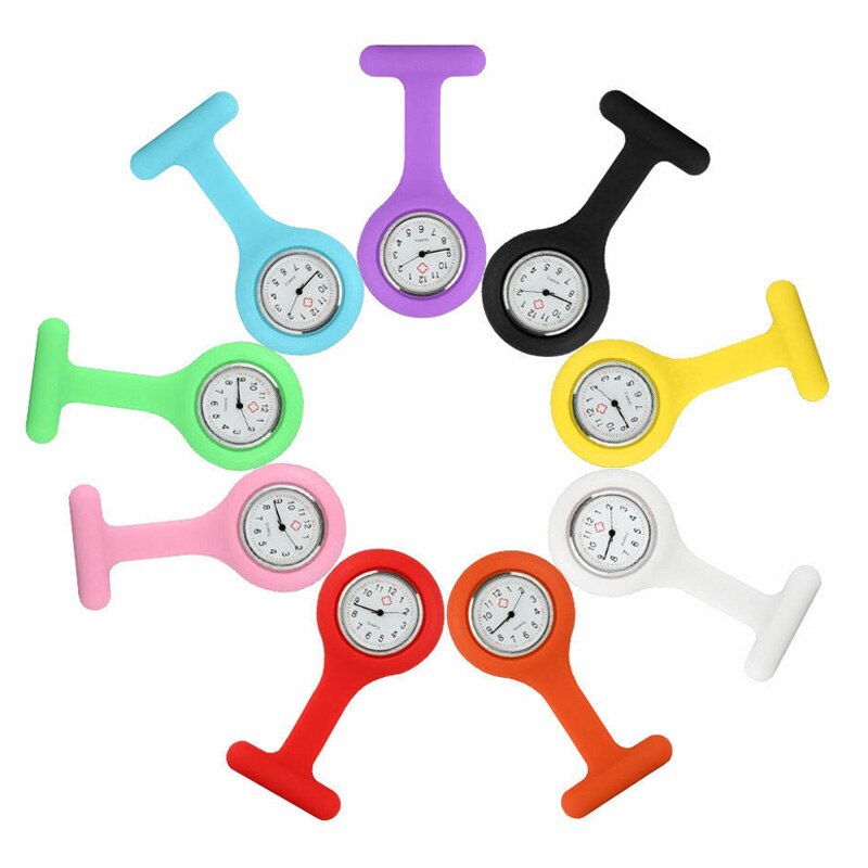 Nurse Watch Pocket Horloges Voor Meisjes Siliconen Verpleegster Horloge Broche Tuniek Eenvoudige En Stijlvolle Horloge Reloj De Regalo
