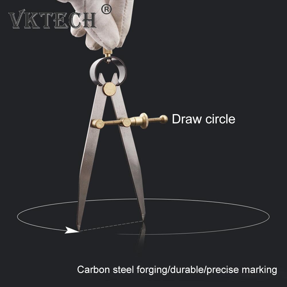 Wing Divider Leather Craft Rotating Scratch Compass Woodwork Drawing Tools Adjustable Spacing Leather Edge Decorating Tools