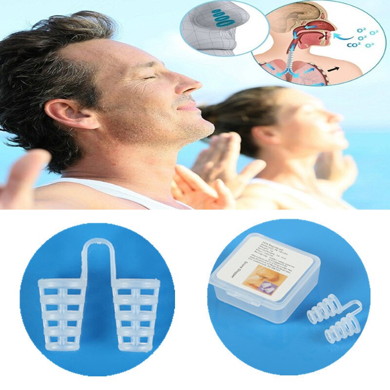 4 stk/æske sunde pleje anti snorke apnø næse clip anti-snorken ånde hjælpe stop snorke enhed sove hjælpemiddel udstyr makeup sæt