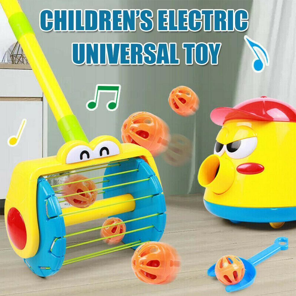 Elektrische Universele Bubble Pot Launcher Kinderspeelgoed Stofzuiger Interactie Bells Baby Ouder-Kind Peuter Wandelwagen H2M0