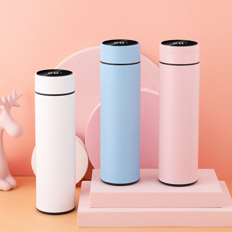 Insulation Cup Intelligent Temperature Measurement Water Cup Vacuum 304 Stainless Steel Cup Temperature Display Couple Cup