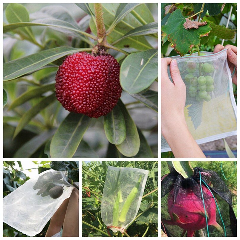 5 stücke 15-140 cm 40 Gittergewebe Nylon Netz Tasche Obst Gemüse Schutz Abdeckung Anti Moskito Fliegen Insekt Netz garten Pest Kontrolle Netz