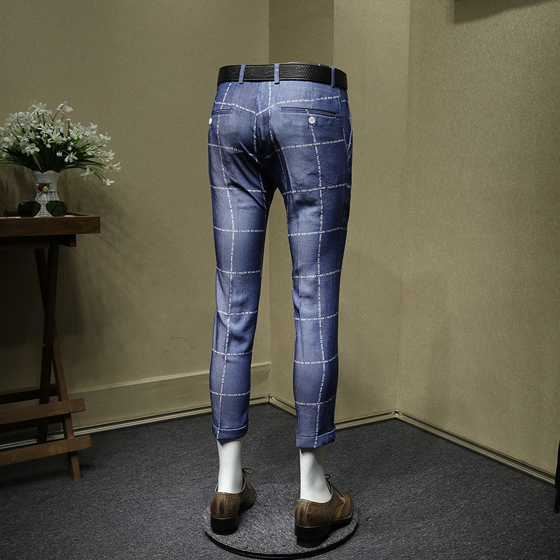 slim fit dress slacks Mens Flat-Front Ankle-Length Dress Pants Slim Fit Cropped Trousers – MOGU  SUIT