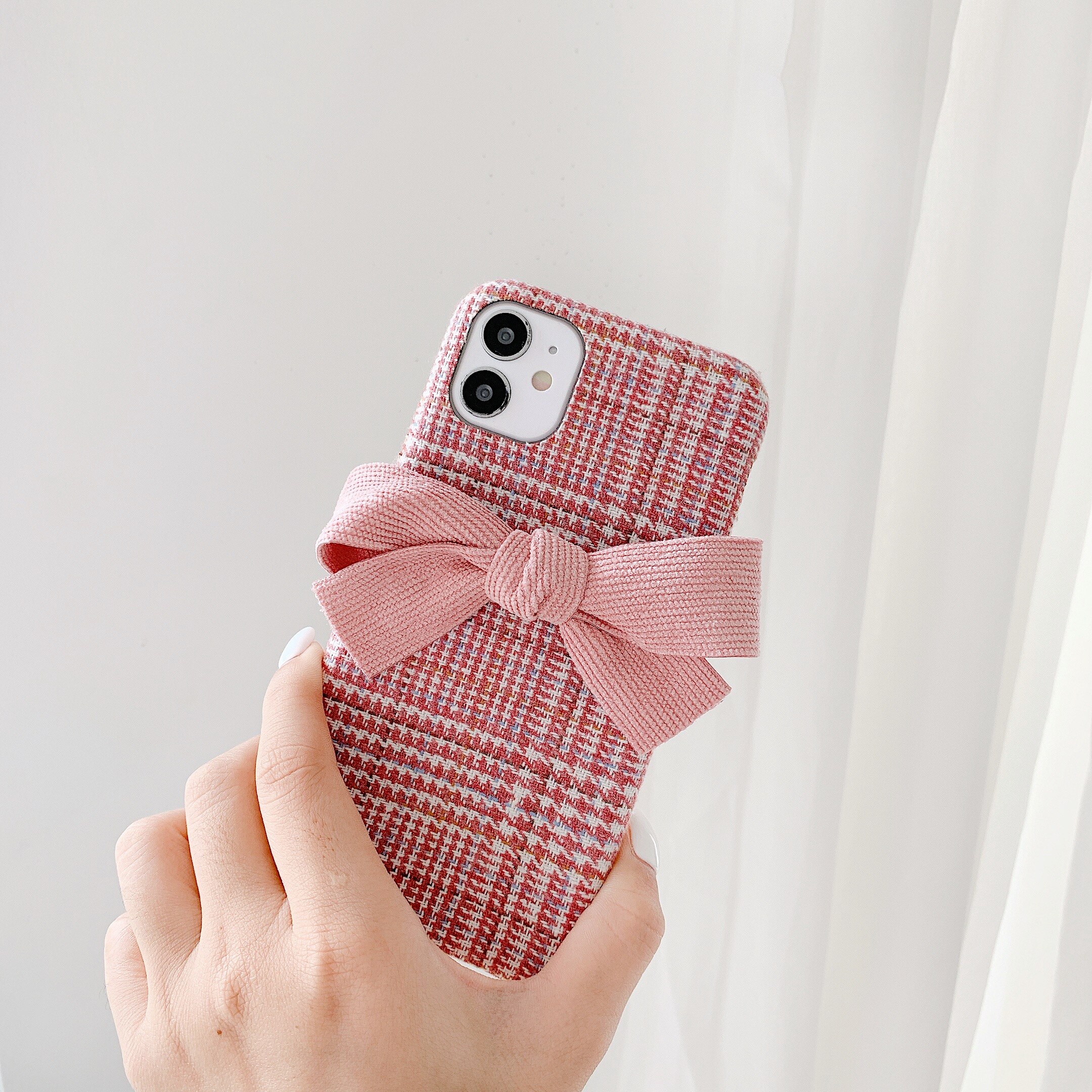 Winter Stijl Boog Knoop Telefoon Case Voor Huawei P40 Pro Plus P20 P30 Pro Mate 30 Mate10 20 Case Luxe warm Pluche Bescherming Cover