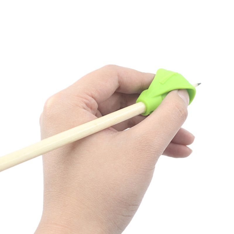 6Pcs Two-finger Grip Silicone Baby Pencil Holder Learn Writing Tools Writing Pen