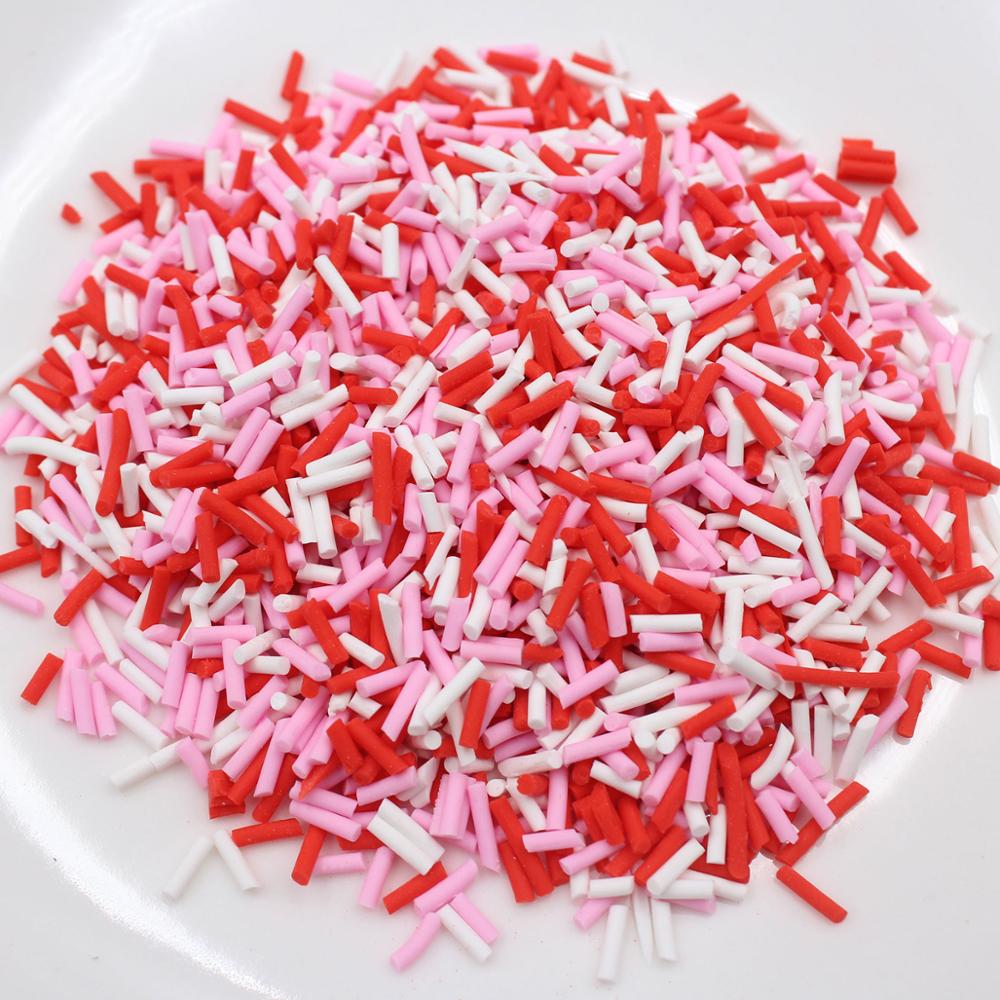 Lote de 100g de aspersores de colores largos, aspersores de arcilla polimérica en rodajas de caramelo para manualidades de decoración móviles, accesorios de relleno: Item No.3