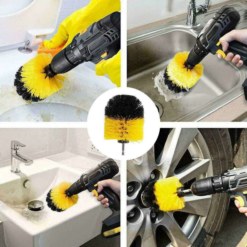 19Pcs Boor Borstel Bijlagen Set Elektrische Boor Borstel Scrub Pads Grout Boormachines Alle Purpose Power Scrubber Cleaning Tools