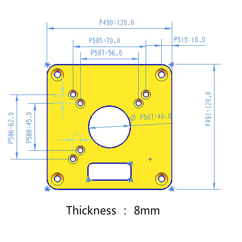 Universele RT0700C Aluminium Router Tafel Insert Plaat Trimmen Machine Flip Boord Voor Houtbewerking Bankjes Router Tafel Plaat