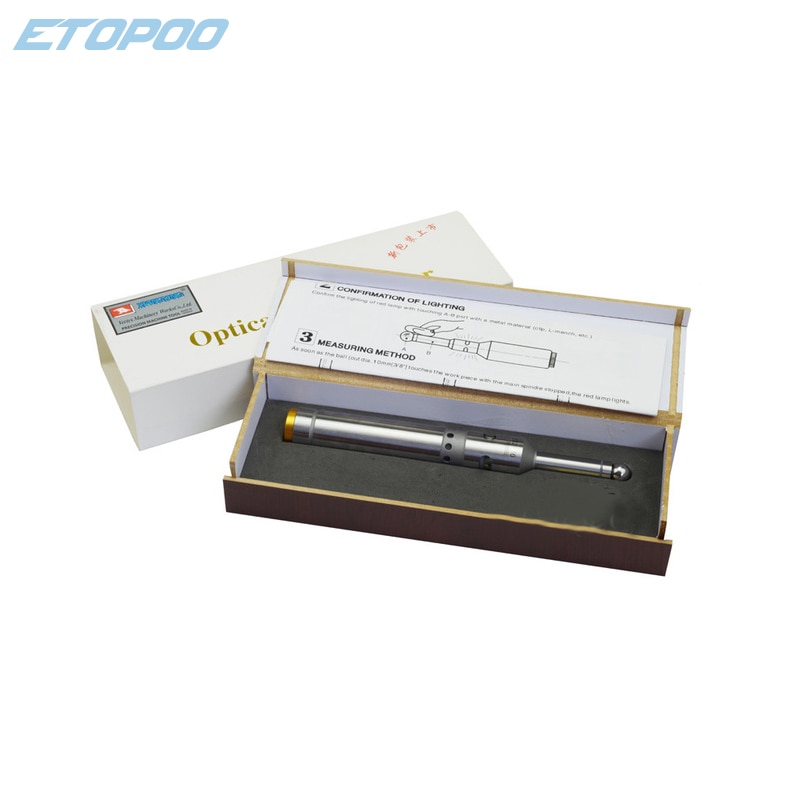 High precision Optical edge finder with Optical+ song tough point sensor photoelectric alarms sound edge finder: with wooden box